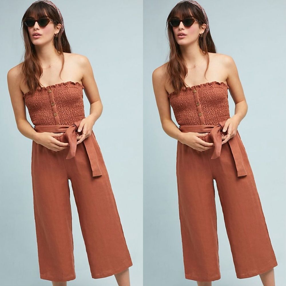 Anthropologie Faithfull Lais Strapless Jumpsuit